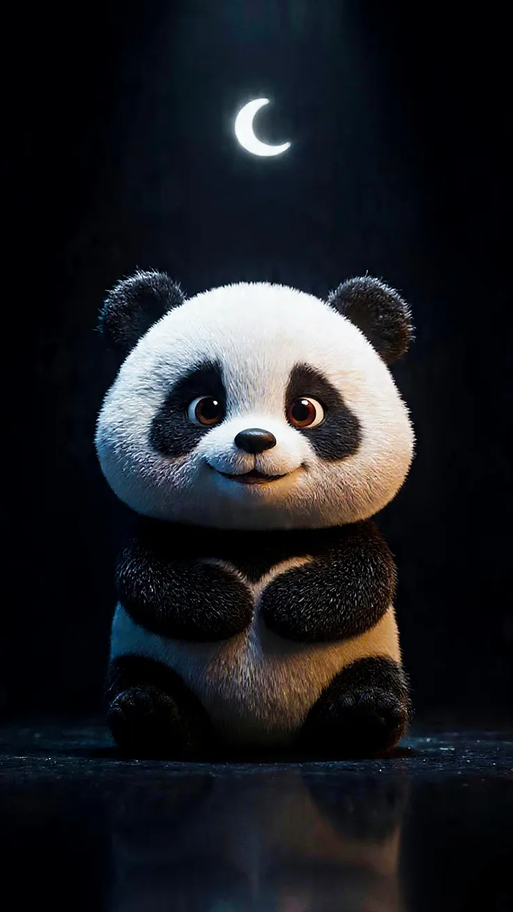 Cute panda make you smile
