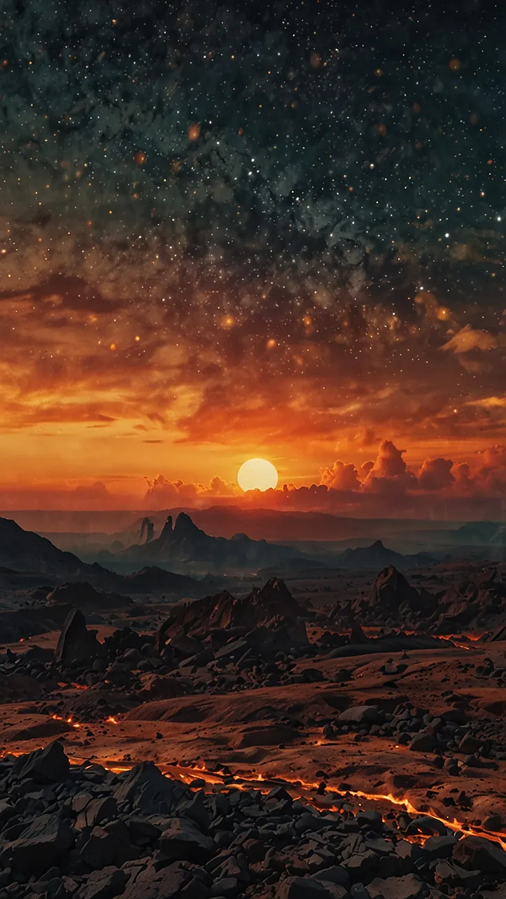 Cosmic Desert Sunset