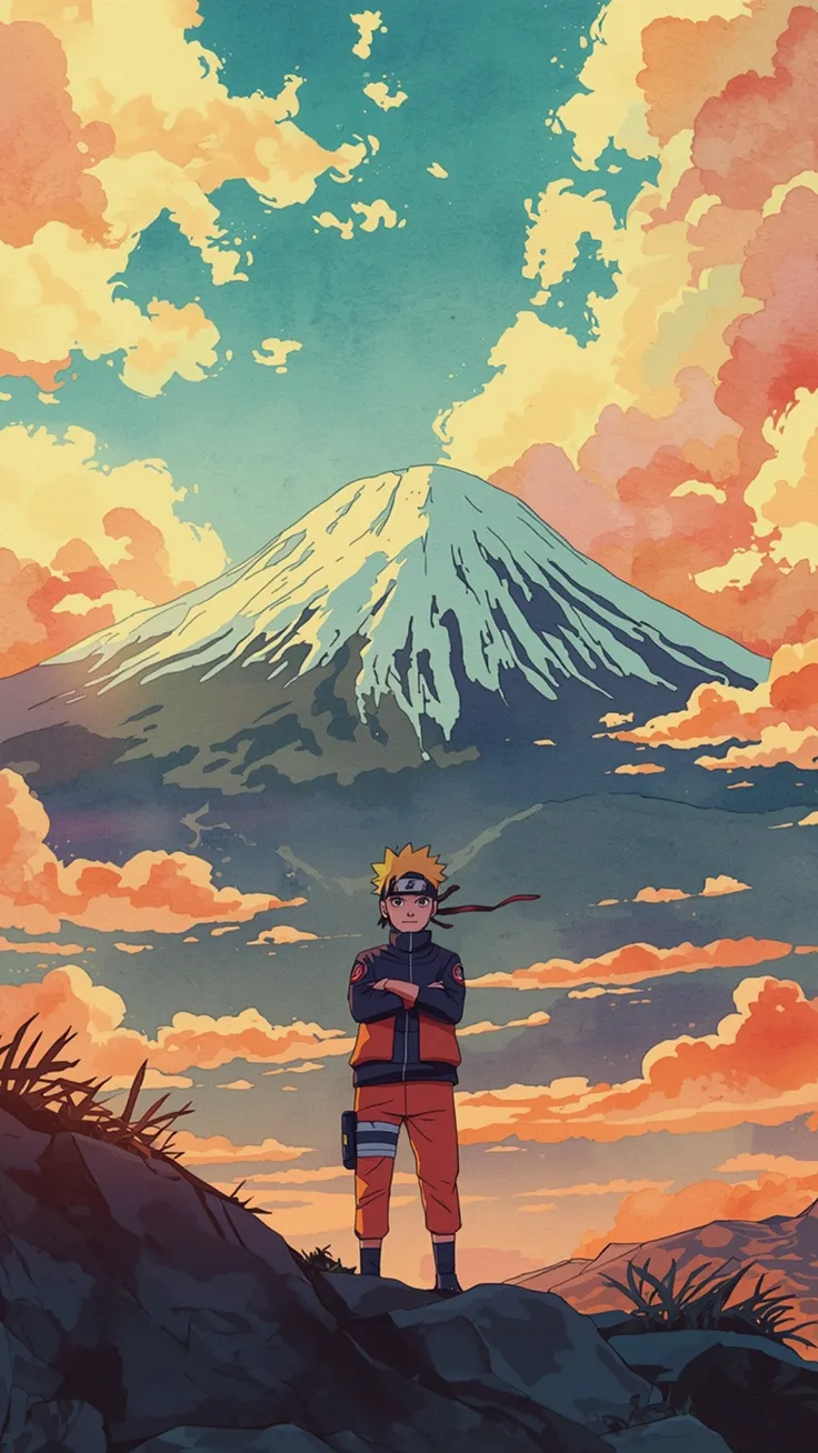 Naruto Watercolor Anime Art Wallpaper 