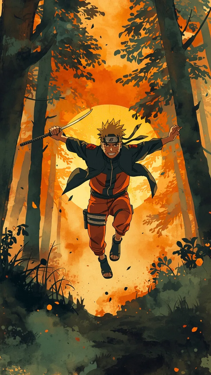 Naruto Watercolor Anime Art Wallpaper 