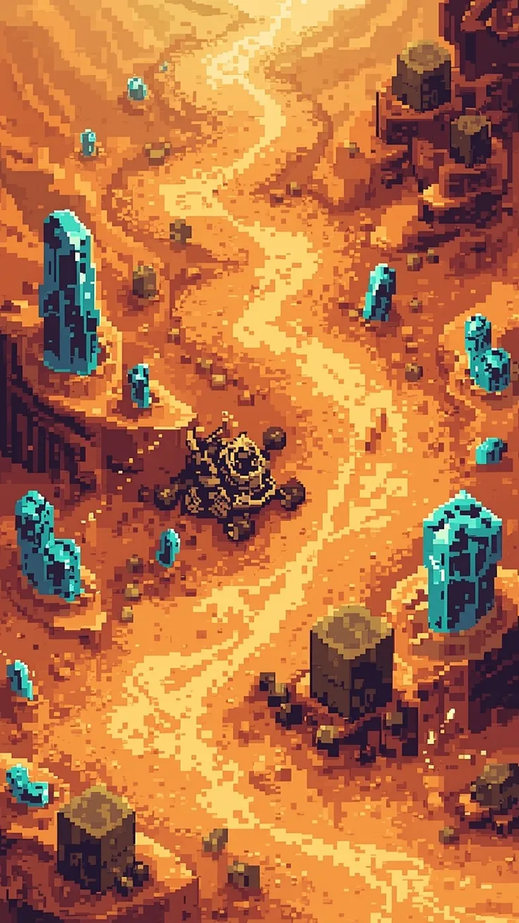 Retro 16-bit pixel-art 