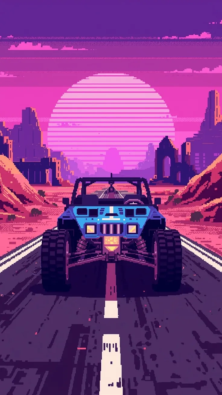 Retro 16-bit pixel-art 