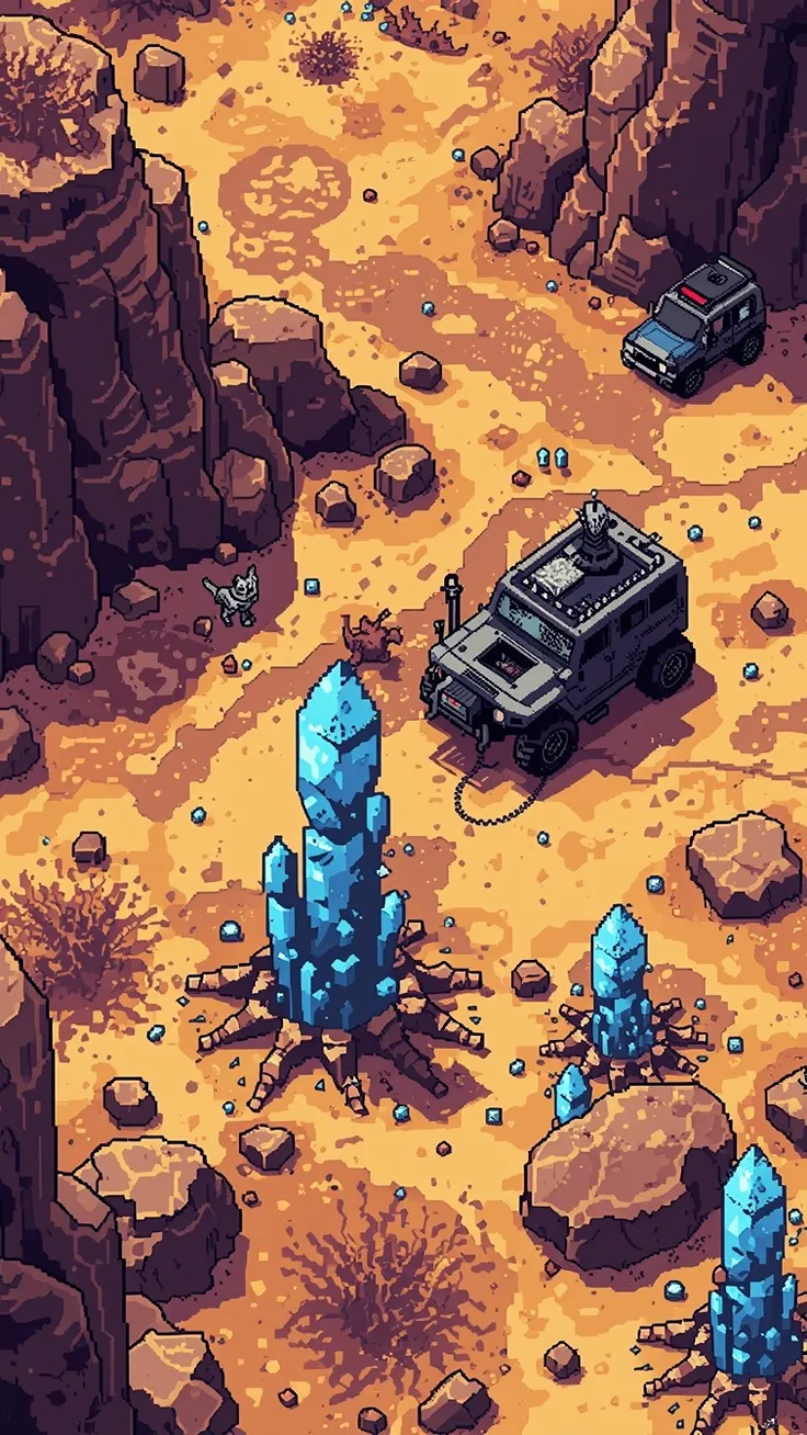 Retro 16-bit pixel-art 