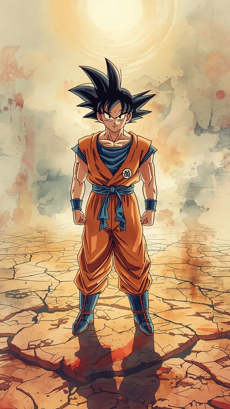 Goku  Watercolor Cinematic Anime Art wallpaper