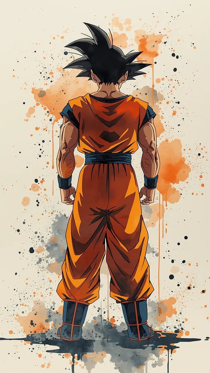 Goku  Watercolor Cinematic Anime Art wallpaper