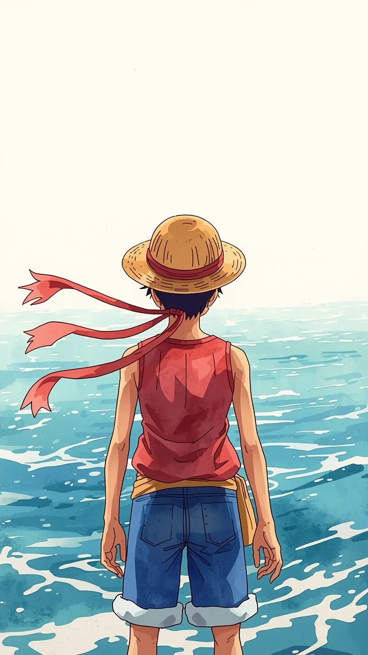 Monkey Luffy Watercolor Wallpaper