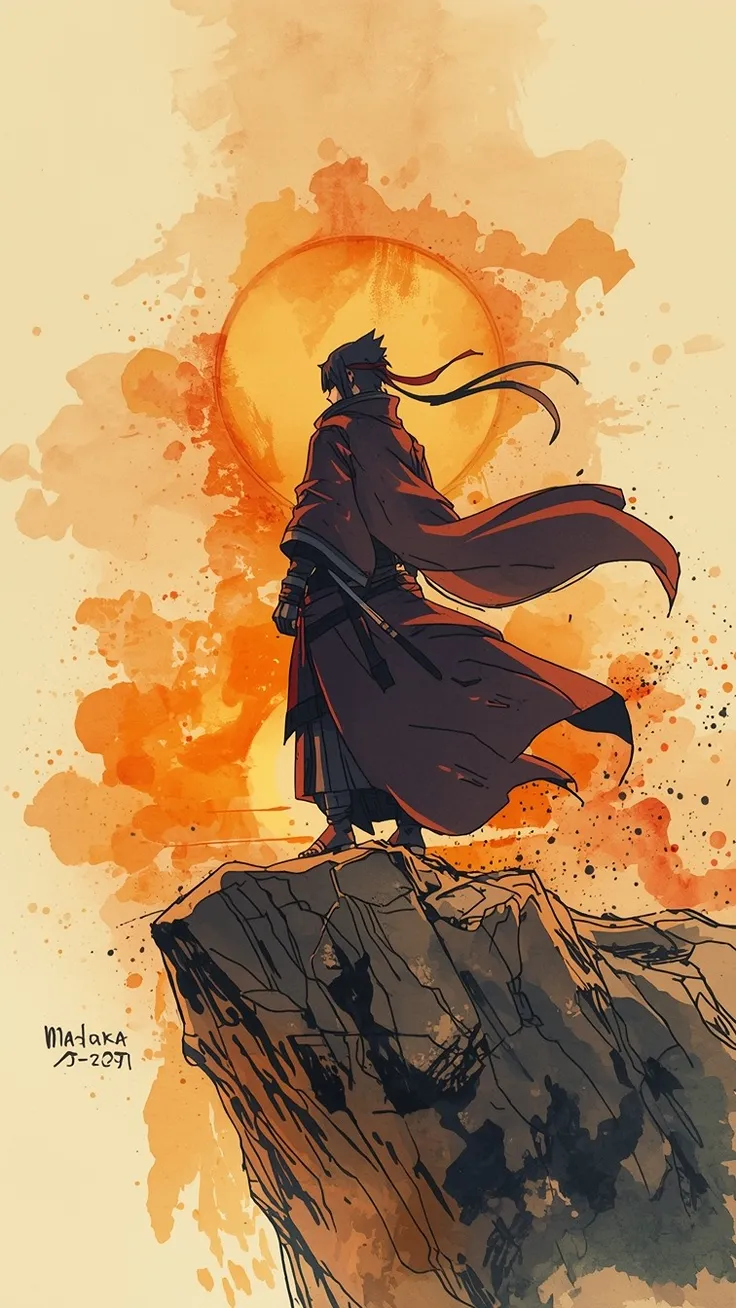 Anime Watercolor Wallpaper