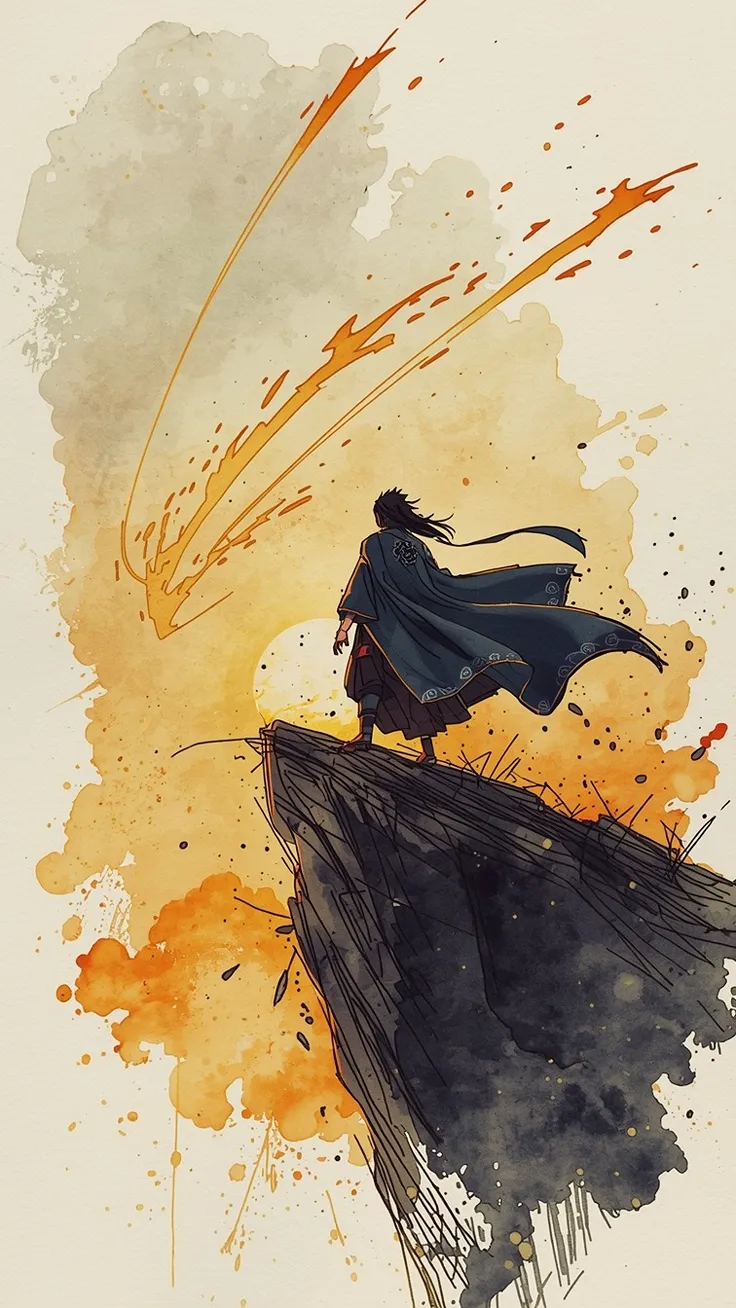 Anime Watercolor Wallpaper