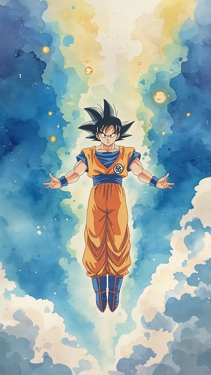 Goku Watercolor Anime Wallpaper