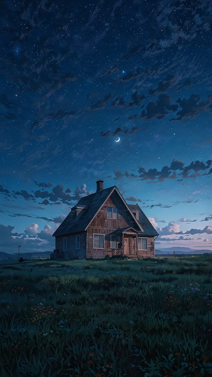 A quiet wooden countryside house