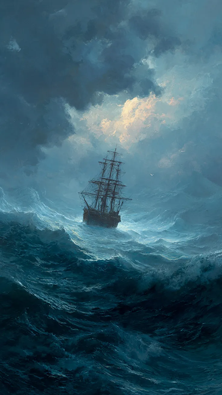 Stormy Ocean Ship Wallpapers
