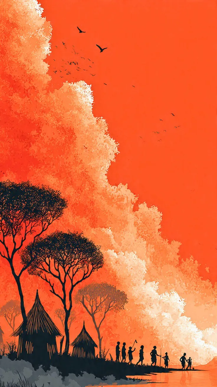 Minimal Warli Art Inspired Maharashtra Wallpapers