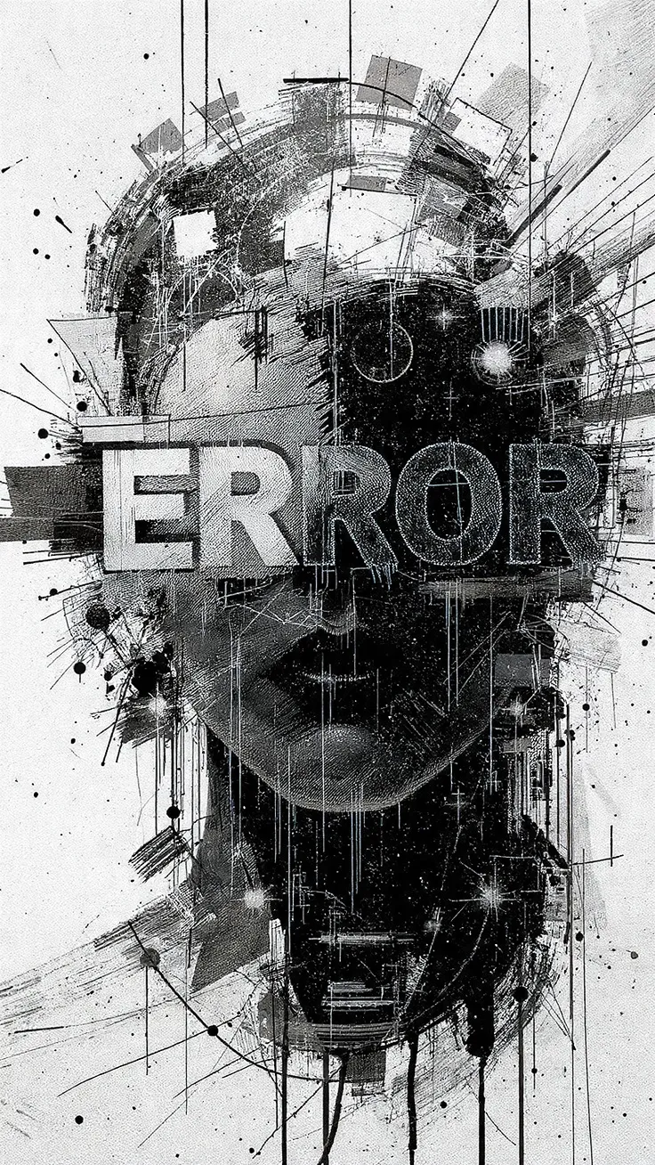 Abstract Glitch ERROR Portrait Wallpapers