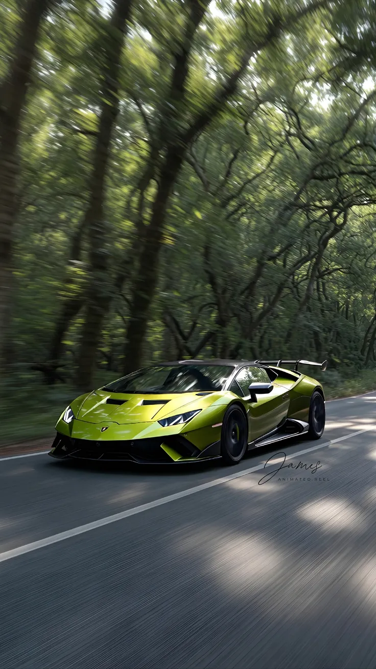 Lamborghini wallpepar forest