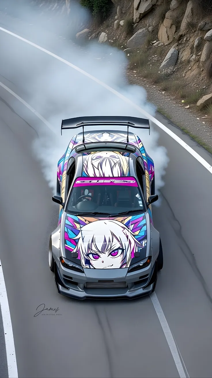 Drifting sports car Wallpaper 4k