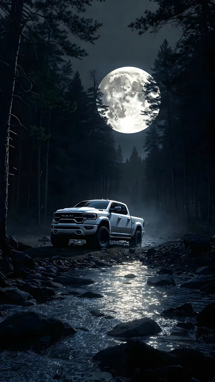 Car Ram truck forest river