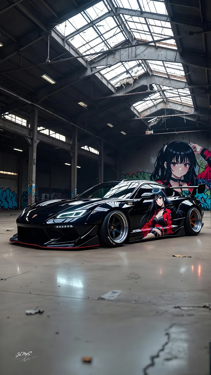 Black widebody beast Anime soul on the side