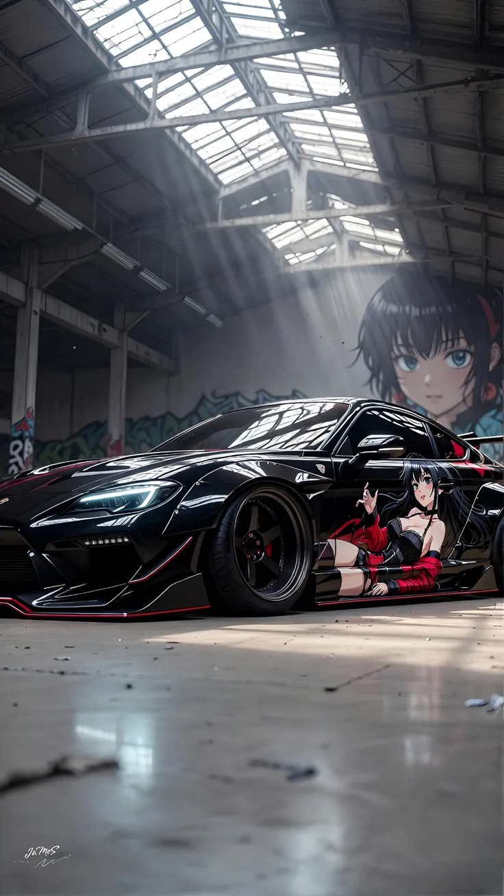 Black widebody beast Anime soul on the side