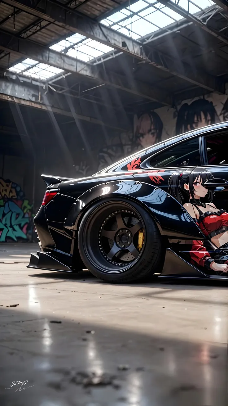 Black widebody beast Anime soul on the side