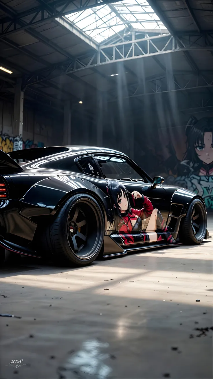 Black widebody beast Anime soul on the side