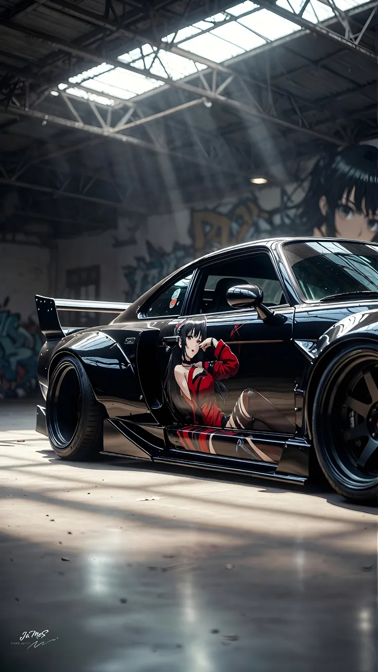 Black widebody beast Anime soul on the side