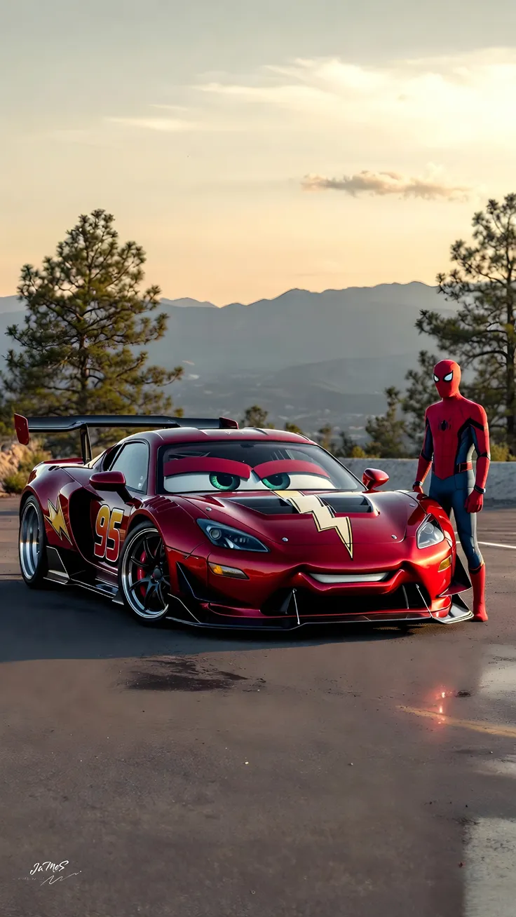 Speed with spiderman cars