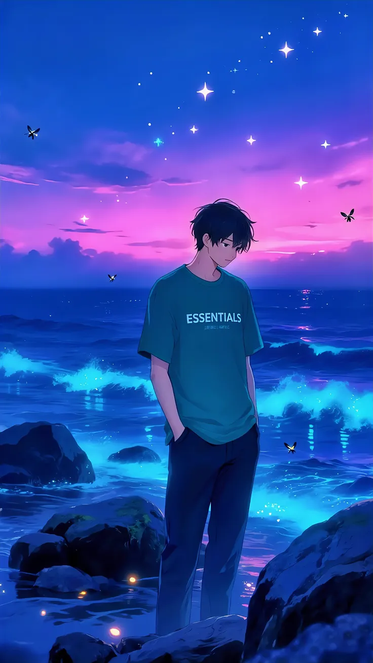 Anime Boy at Twilight