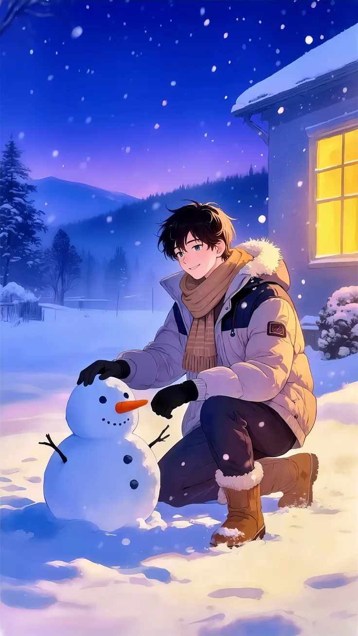  Anime Boy & Snowy Days ❄️💙
