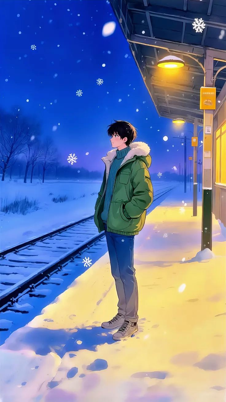  Anime Boy & Snowy Days ❄️💙