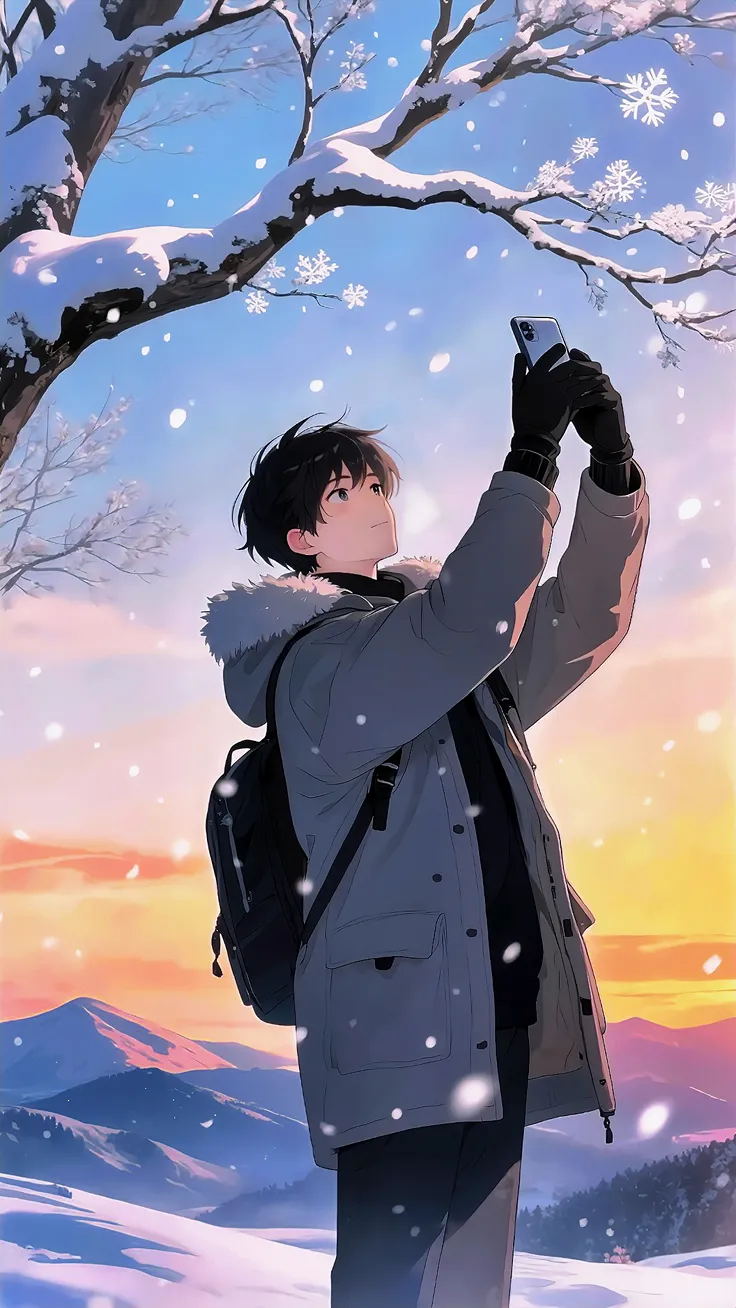  Anime Boy & Snowy Days ❄️💙