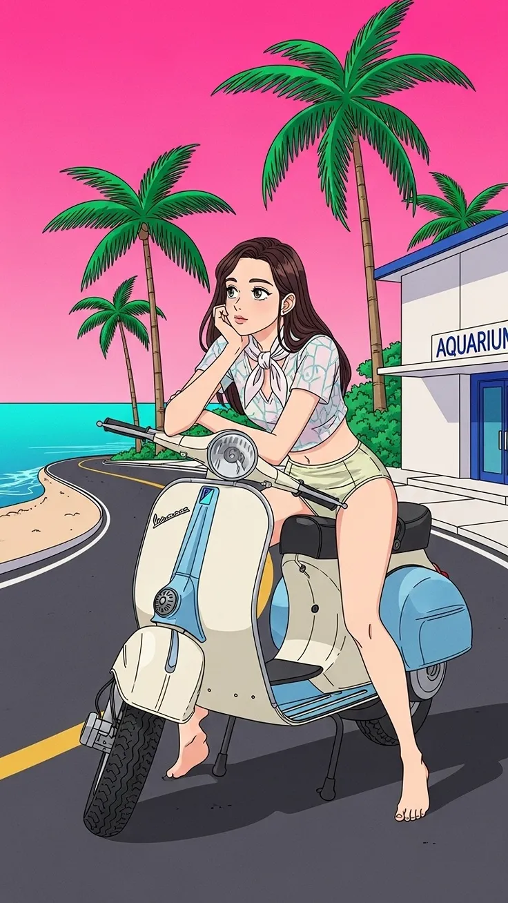 Pink Skies & Vespa Vibes