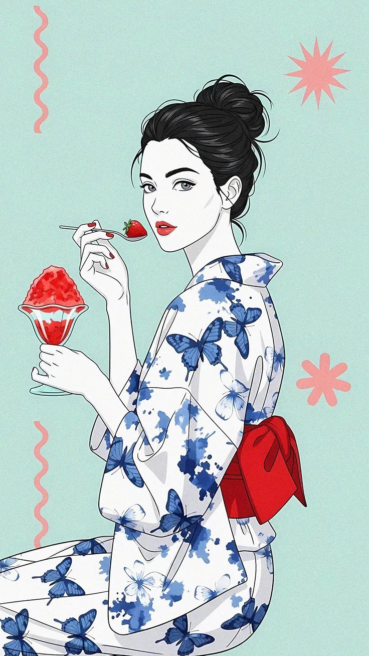Strawberry Summer Nagel's Yukata Treat