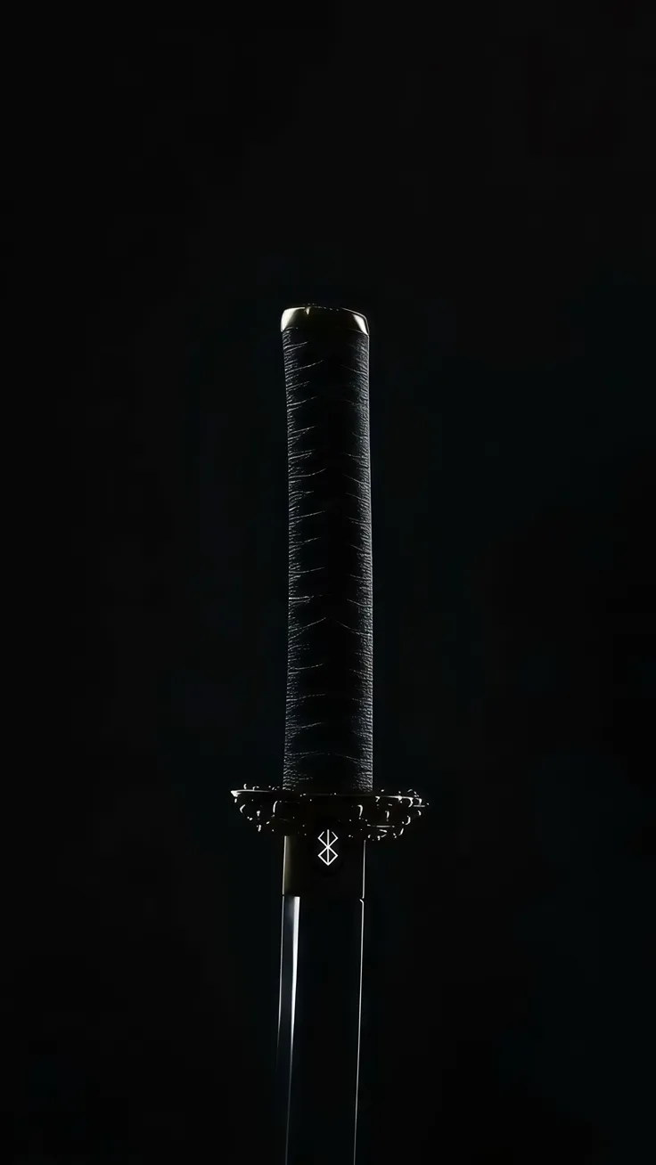Dark Samurai Katana 4K Wallpaper Black Ninja Sword Minimal Aesthetic Mobile Background