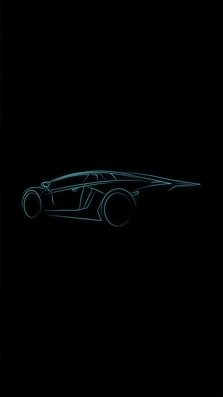 Neon Supercar Wallpaper 4K