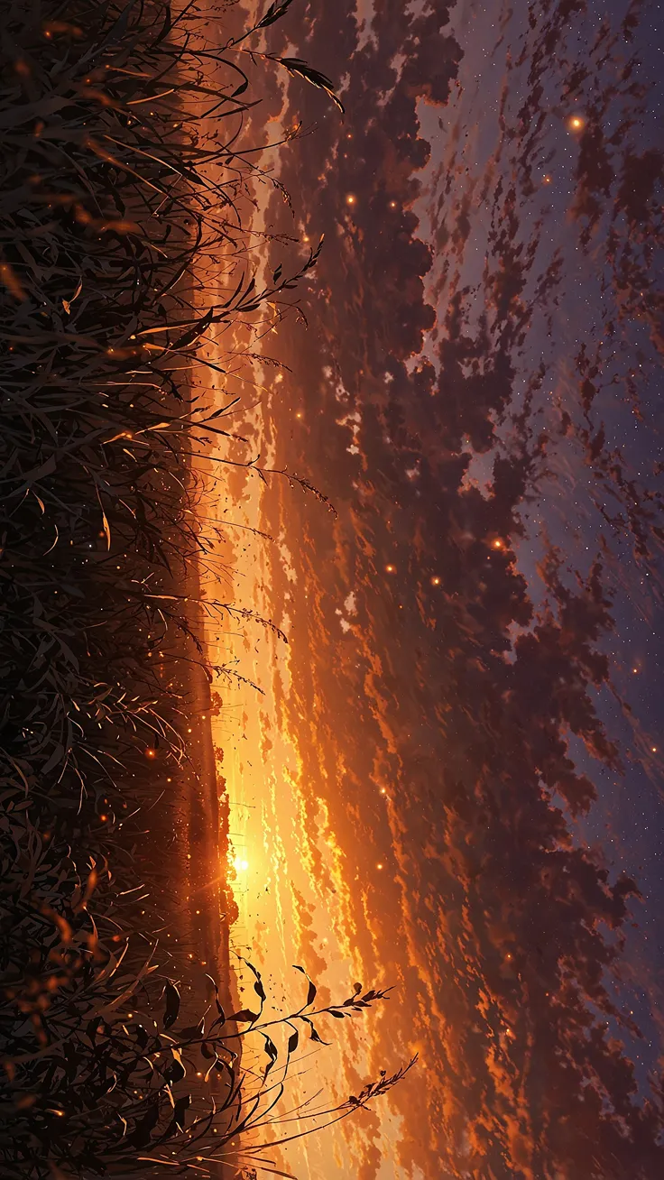 Golden evening scenery 🥀