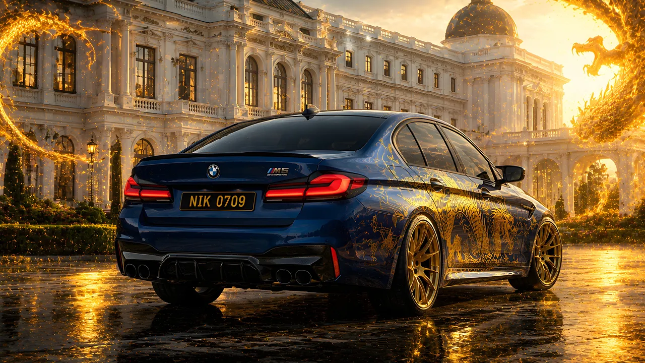 The bmw m5 x golden dragon for dekstop wallpaper