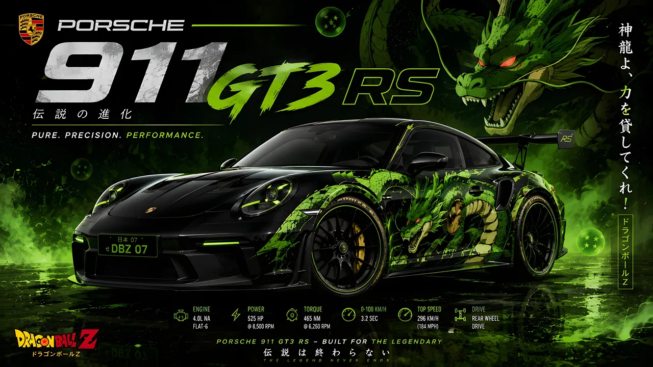 Poster style 4k car wallaper for desktop