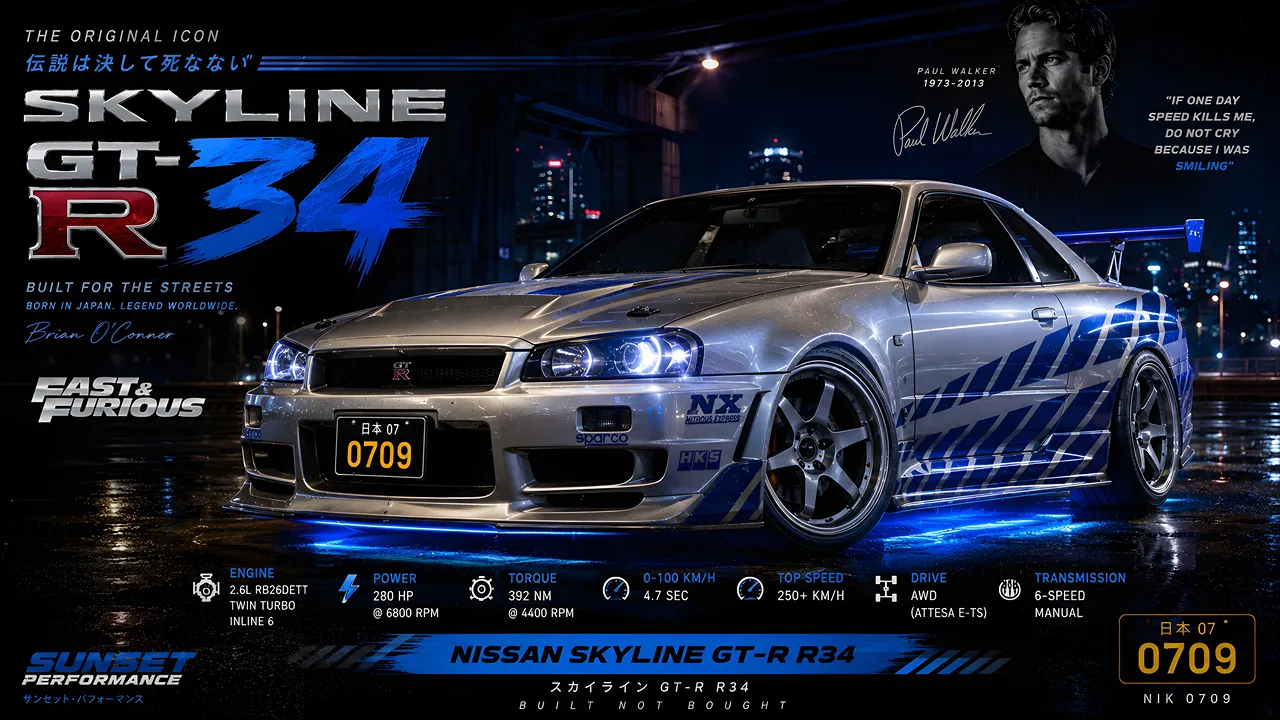 Poster style 4k car wallaper for desktop