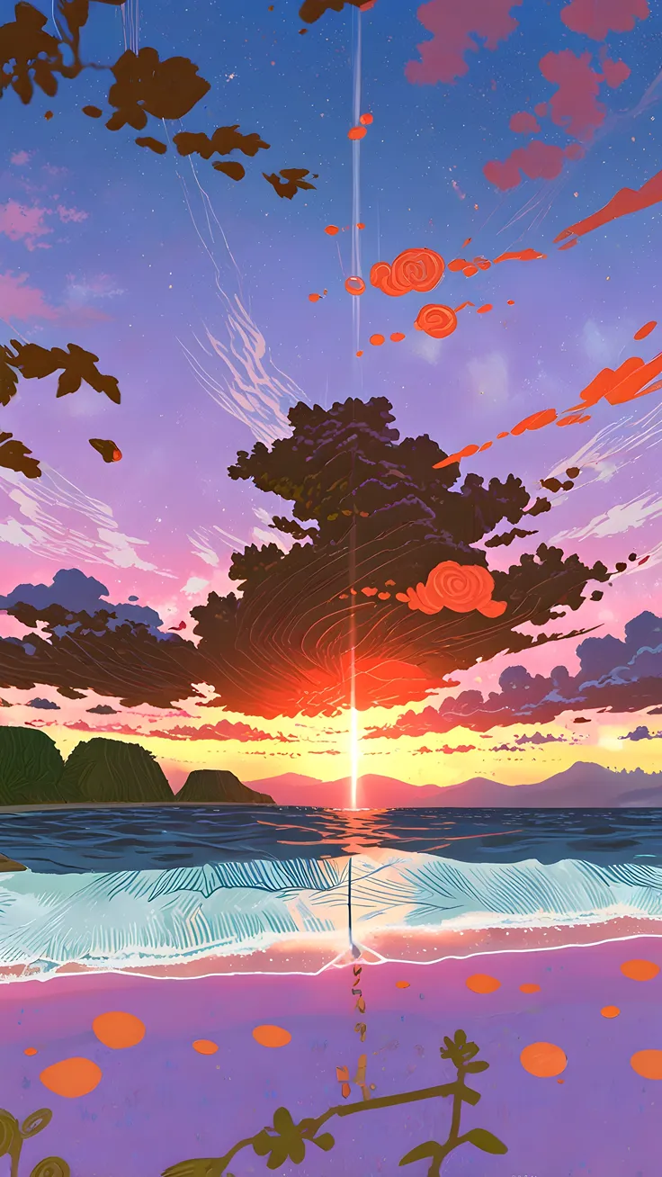 Lofi sea background 