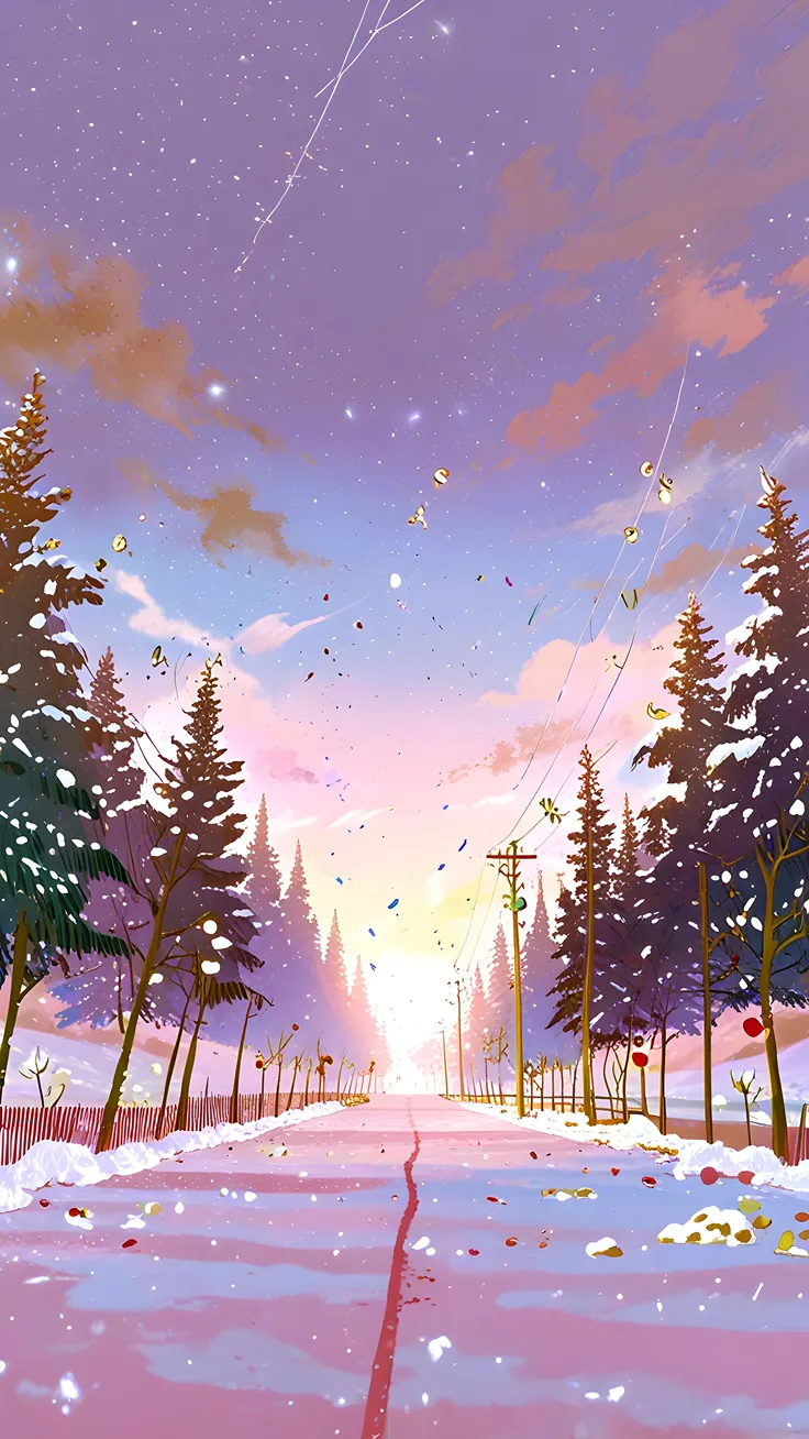 Lofi snowland wallpaper
