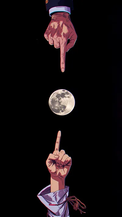 🌓 Moon Between Us Aesthetic Wallpaper 