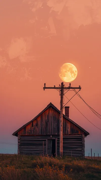 🌕✨ Moon Magic on the Wires  Aesthetic Vibes ✨🌙