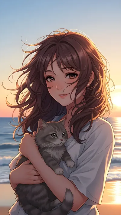 Soft moments pure happiness sad emotional night sunset sunrise anime