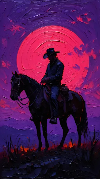 Dusk painted in silence 🌒🎨🐎✨