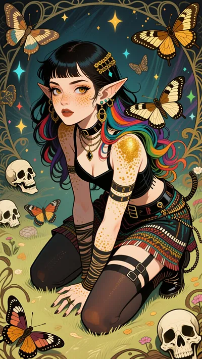 Butterflies and Bones Elf Girls