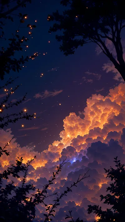 Mobile hd wallaper moon and sky