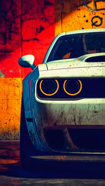 White bodyRed rageStreets dont sleep when Hellcat breathes