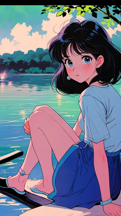 Cute anime girl-retro anime girl