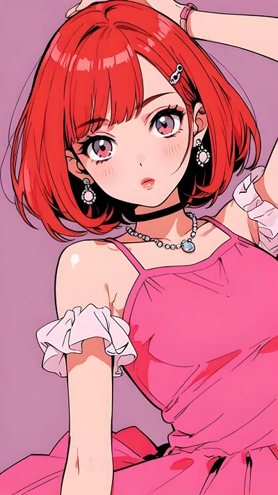 Cute candy anime girl