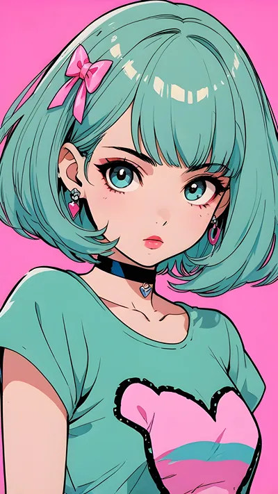 Cute pop anime girl 